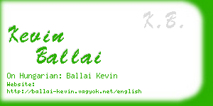 kevin ballai business card